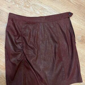 Elegant Free People Burgundy Skirt